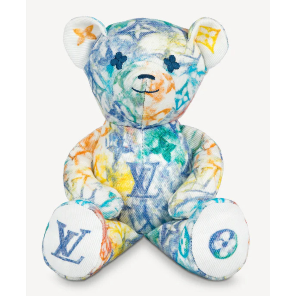 Louis Vuitton Unicef Doudou Pastel Monogram Watercolor Multicolor Teddy Bear - Picture 1 of 16